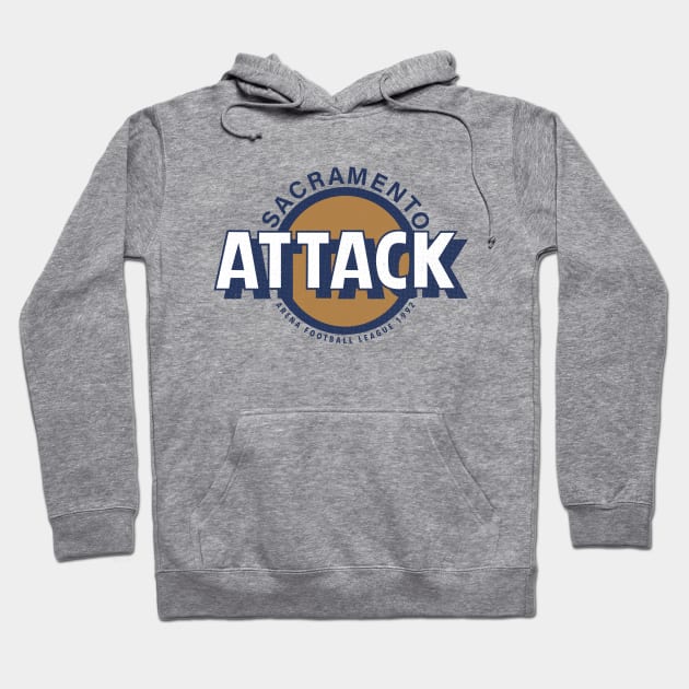 Defunct Sacramento Attack Arena Football 1992 Hoodie by LocalZonly